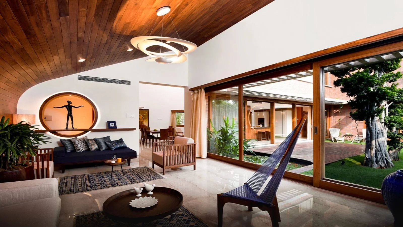 Total Environment In That Quiet Earth Apartments & villa in Off Hennur Road Bangalore Garden view from living room